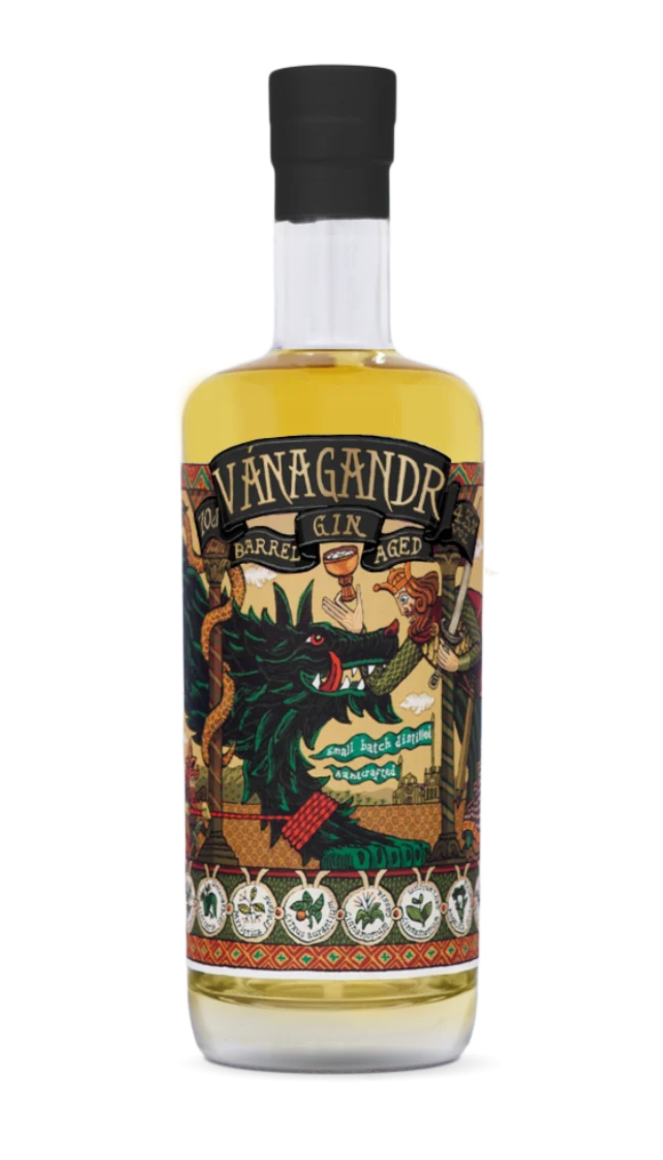 Botella Ginebra Barrel Aged de Vánagandr Destilerías