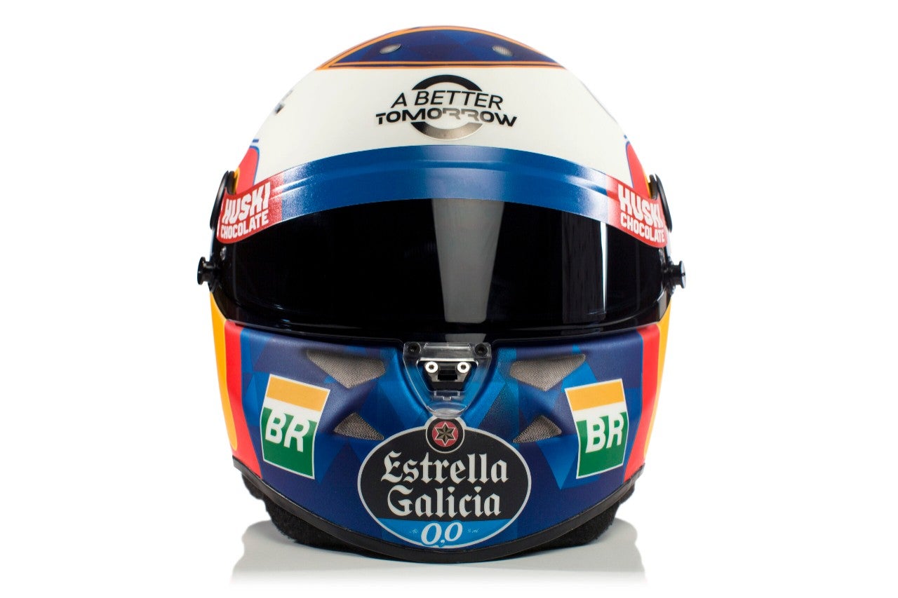 frontal con Estrella Galicia en el Casco de Carlos Sainz (ES)  en presentación McLaren MCL34 en Woking el jueves 14 de febrero de 2019 *** Local Caption *** MCLAREN MCL 34