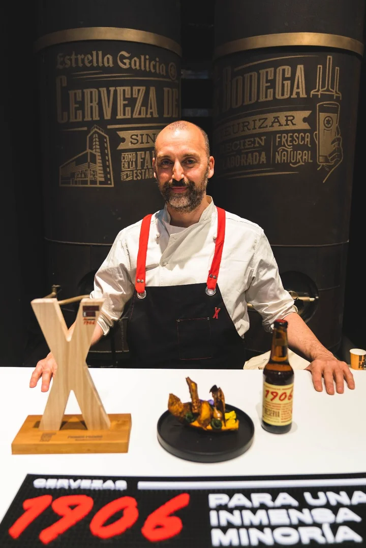 FOTO OFICIAL GANADOR Matteo Bertozzi My Fucking Restaurant Boniato Chutney y Praline 1906 Reserva Especial Ganador 1