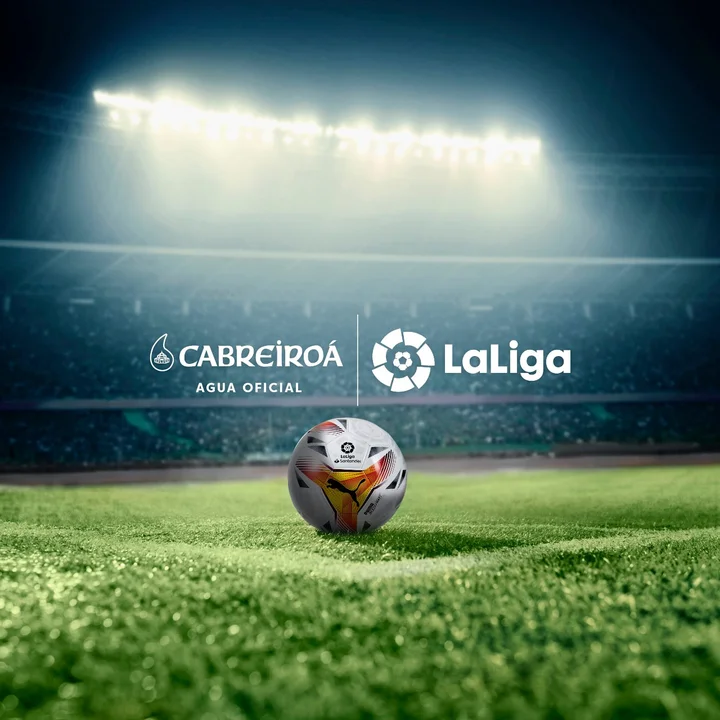 View of soccer ball on athletic field in stadium arena