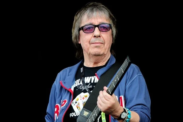 LONDON, ENGLAND - JUNE 26:  Bill Wyman performs with Micki Free during day 2 of the Hard Rock Calling festival held in Hyde Park on June 26, 2010 in London, England.  (Photo by Gareth Cattermole/Getty Images) *** Local Caption *** Bill Wyman
