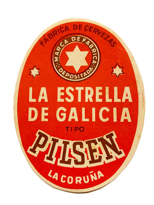 Etiqueta Estrella de Galicia Pilsen