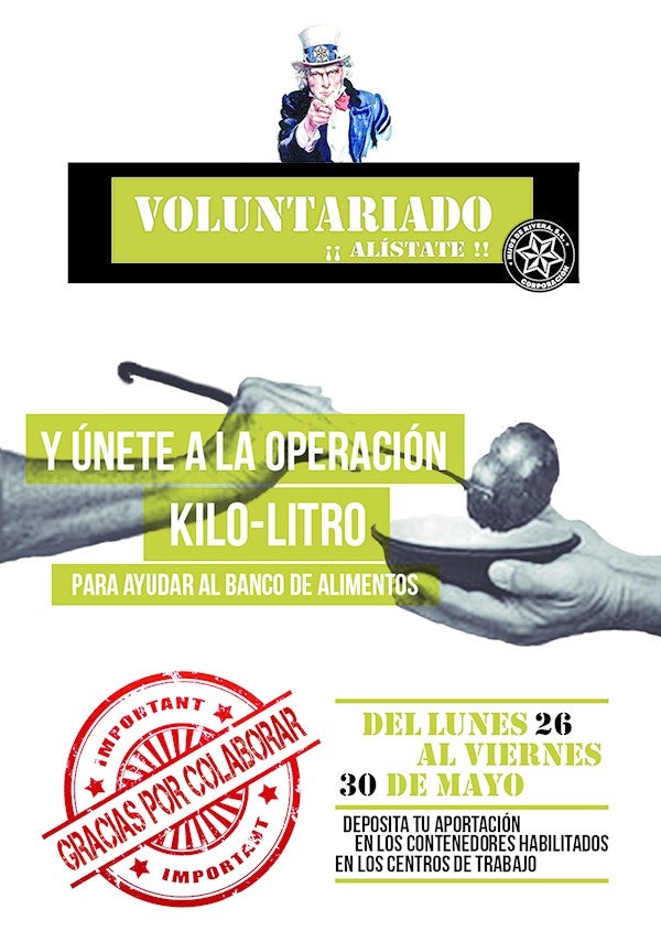 CARTEL VOLUNTARIADO ALIMENTOS CLARITO PEQUE