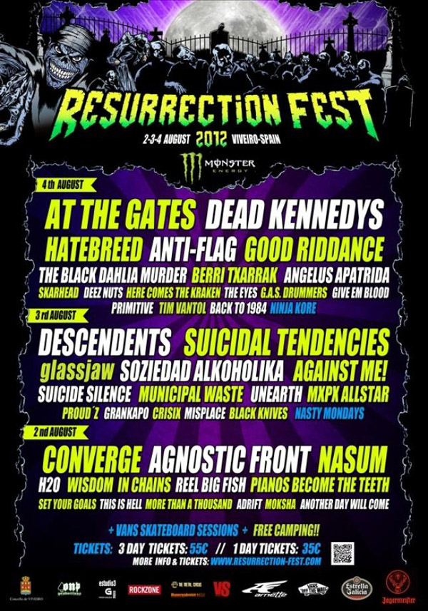 Cartel del Resurrection Fest 2012